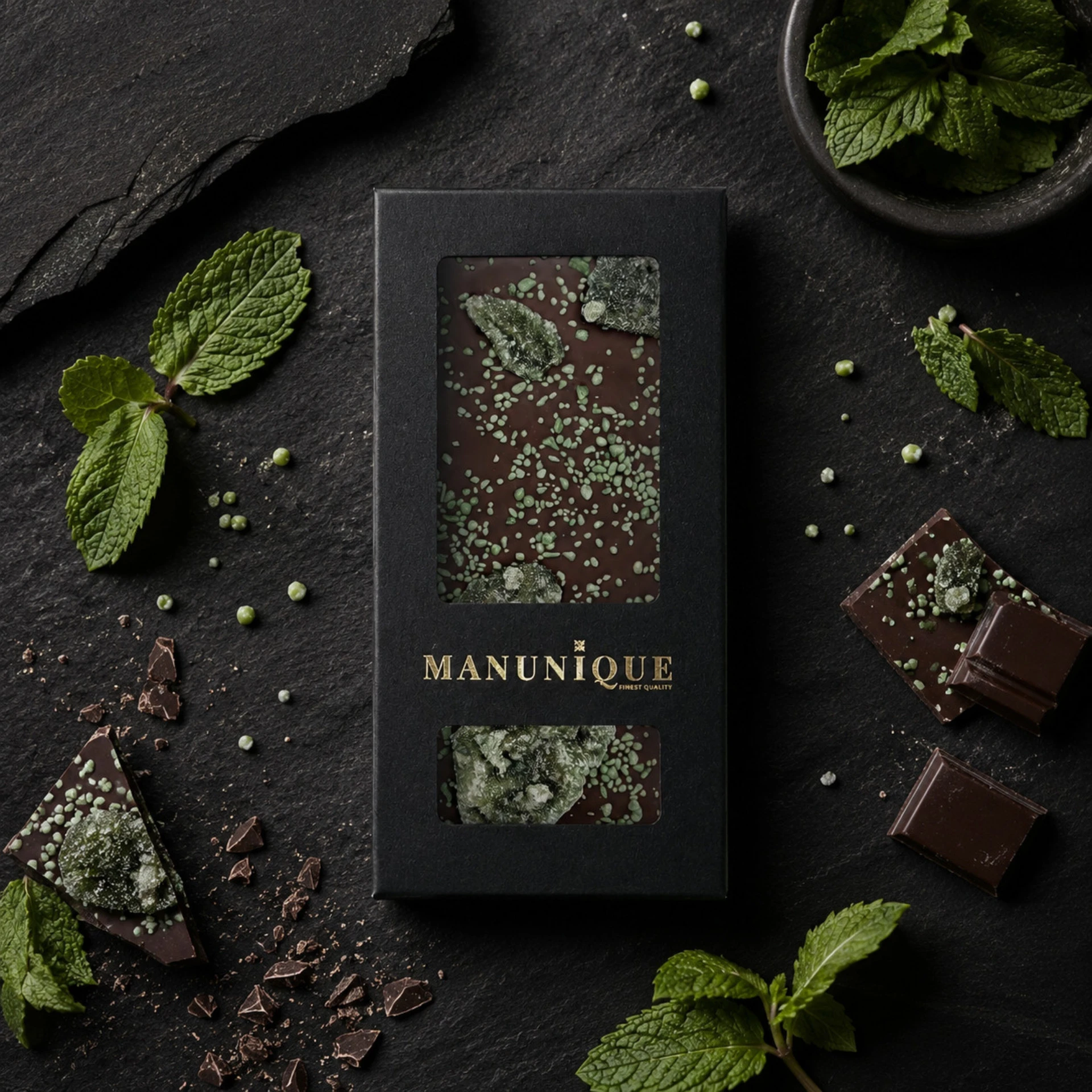 Grand Cru Schokolade 62% dunkel | Minze