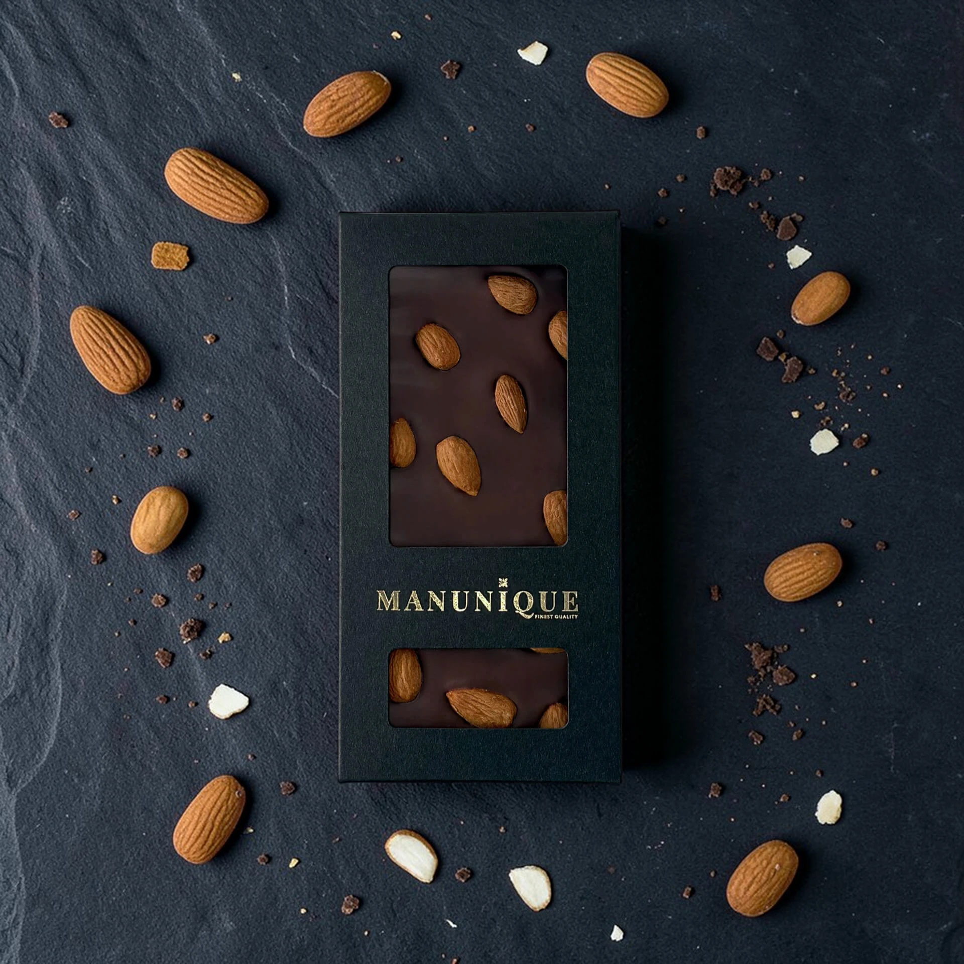 Grand Cru Schokolade 62% dunkel - Mandel