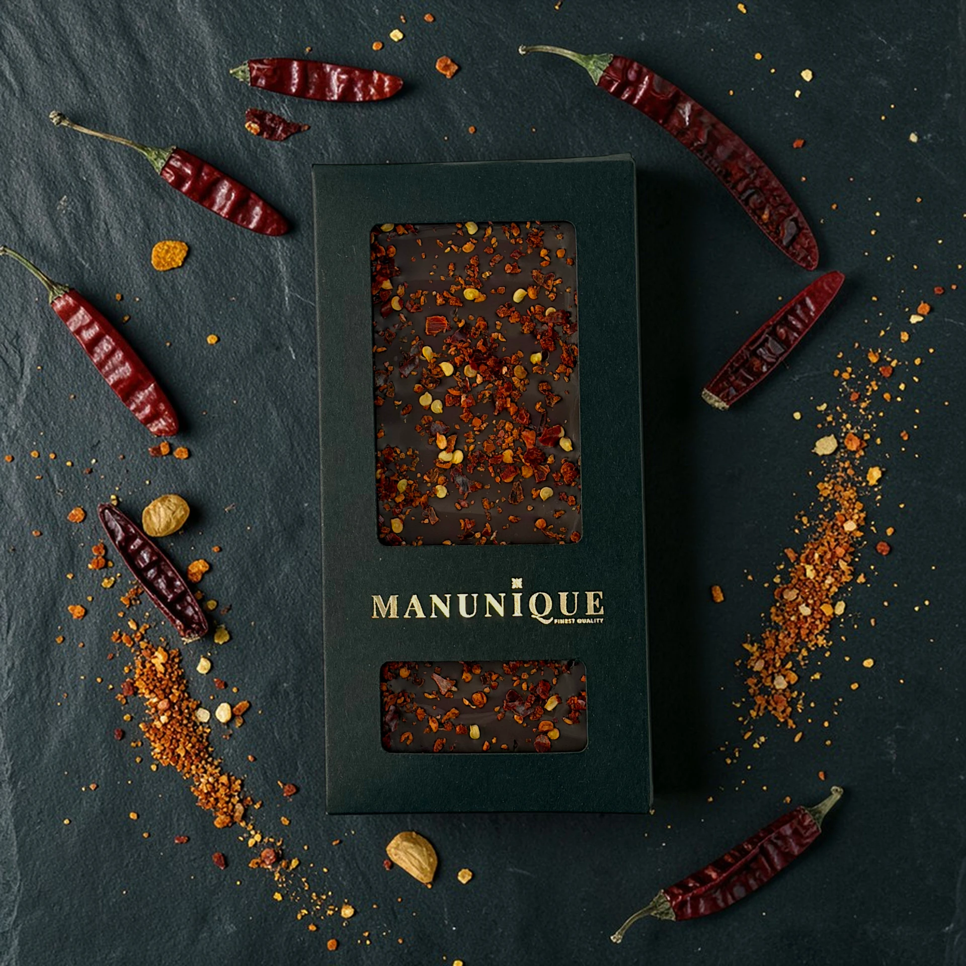 Grand Cru Schokolade 62% dunkel - Chili